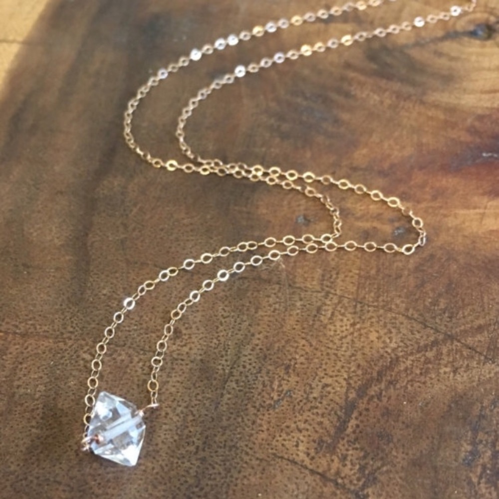 Hand made Herkimer Diamond necklace